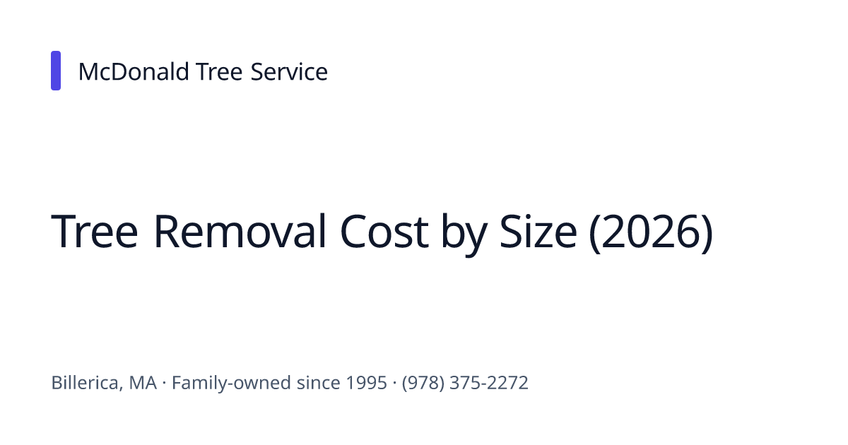 Tree Removal Cost by Size (2026) | McDonald Tree Service